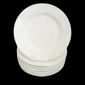 7 Portmeirion Sophie Conran White Salad Dessert Plates